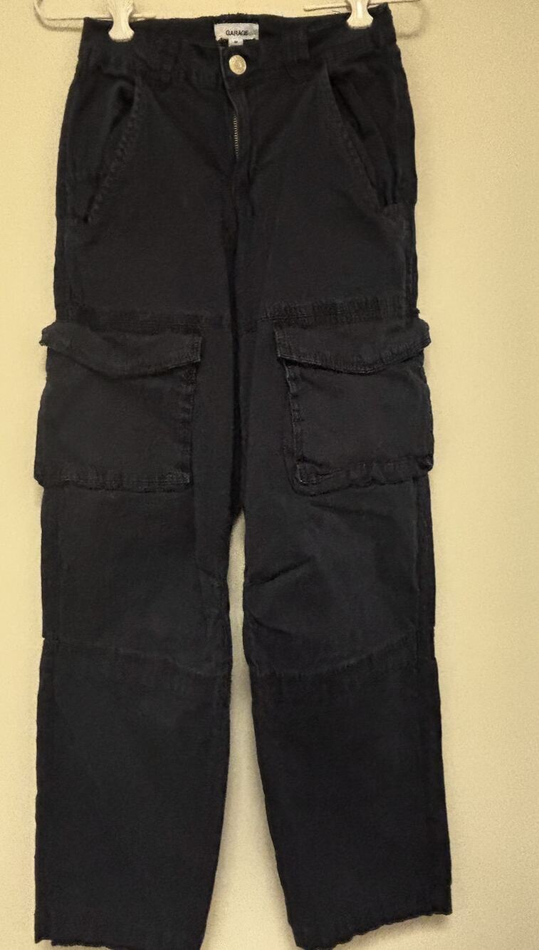 Garage Cargo Pants Women’s 00 Dark Navy Blue Straight Leg Utility Y2K